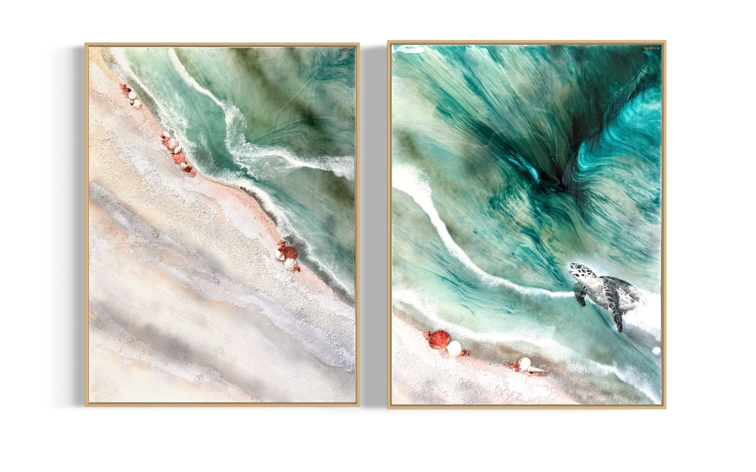 Honu Journey 1    48x35”    Home is where your heart is.