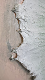 Serene Shoreline 1 Peach and Green - Original Textured Artwork 90x180cm