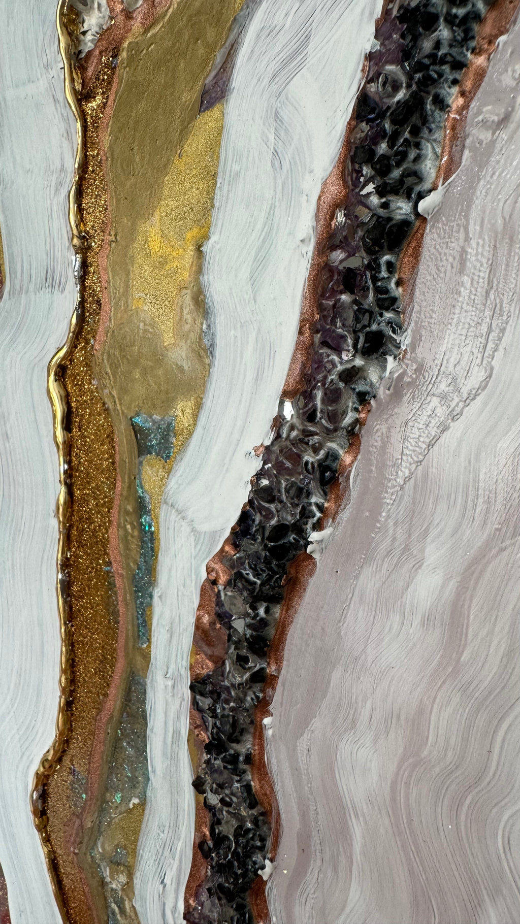 Starbright 1 Burgundy and Gold Abstract Artwork