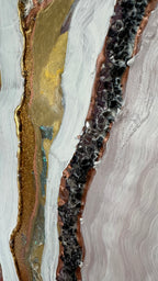 Starbright 1 Burgundy and Gold Abstract Artwork