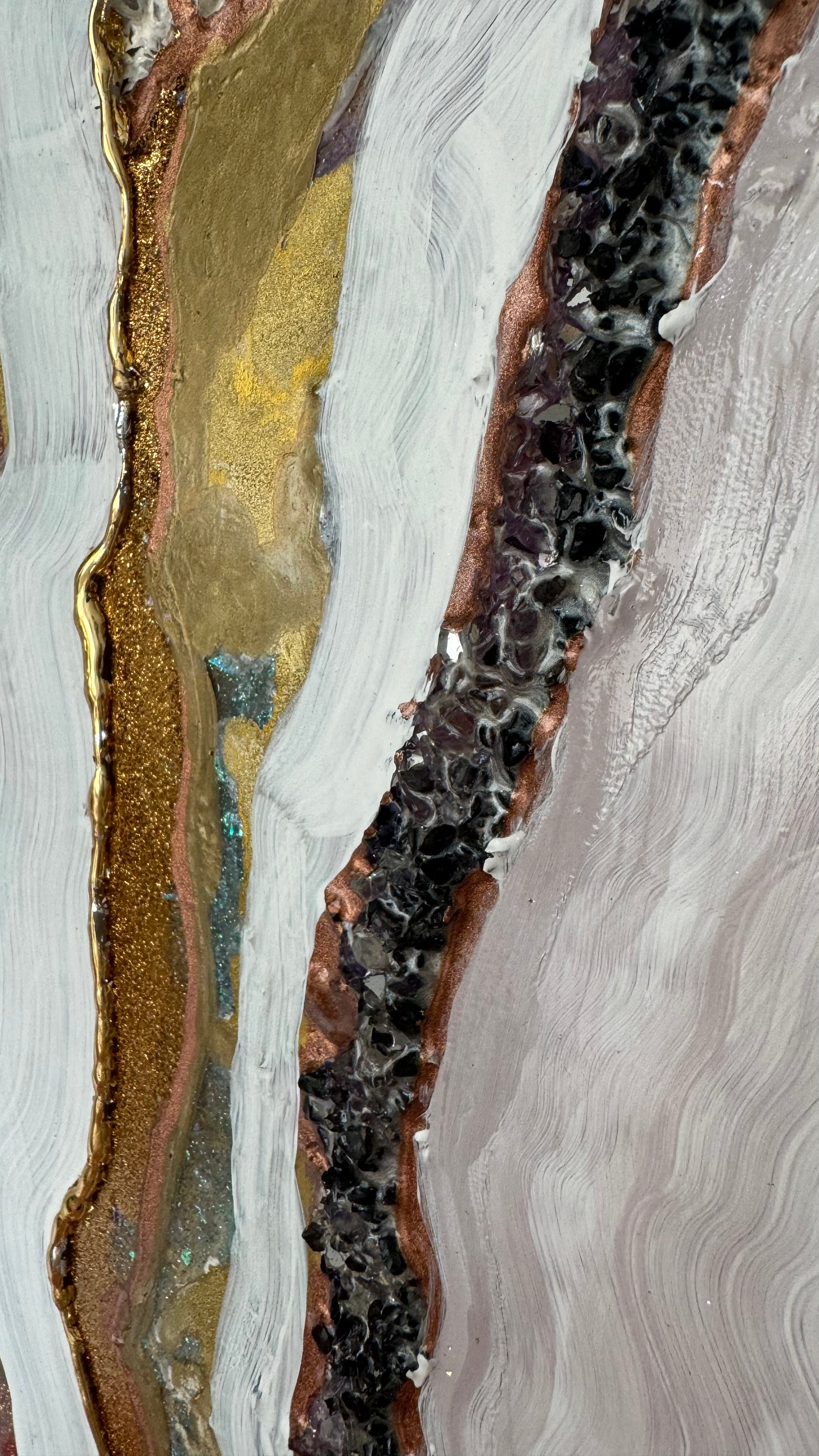 Starbright 1 Burgundy and Gold Abstract Artwork