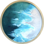 MADE TO ORDER  Round Seascape Porthole Beach Circle Ocean Painting