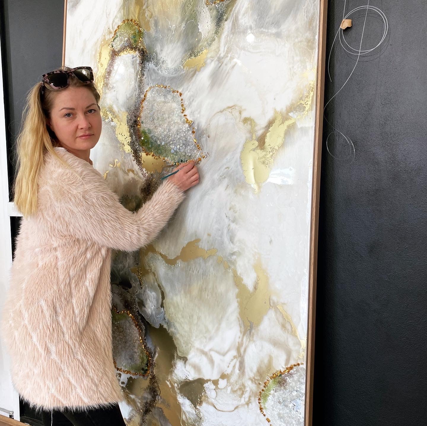 - Escape: Gold Abstract Artwork with 24k Gold Leaf Extra Large