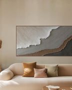 Brown hills 90x180cm with Sand FRAMED