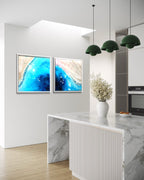 Amalfi Yachts Boats 1 and 2 Set of two artworks  105x55g cm FRAMED