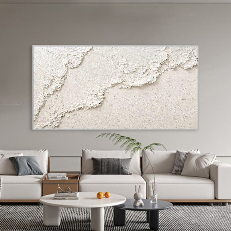 White  hills  3 90x180cm with Sand FRAMED