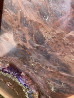 Rose Gold Crystal Reef. Copper Reflective Original Artwork