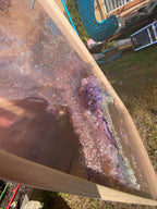 Rose Gold Crystal Reef. Copper Reflective Original Artwork