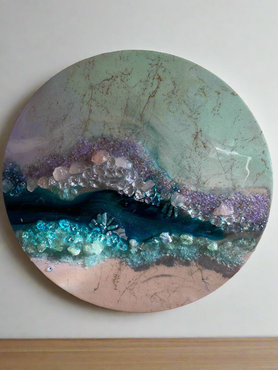 Elixir 2. Round Perspex Abstract. Limited Edition Print