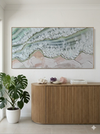 Green Tide - Original Textured Artwork 90x180cm