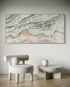 Green Tide - Original Textured Artwork 90x180cm
