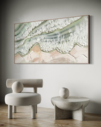 Green Tide - Original Textured Artwork 90x180cm