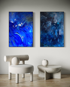 Deep Navy Blue  160x120cm