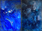 Deep Navy Blue  160x120cm