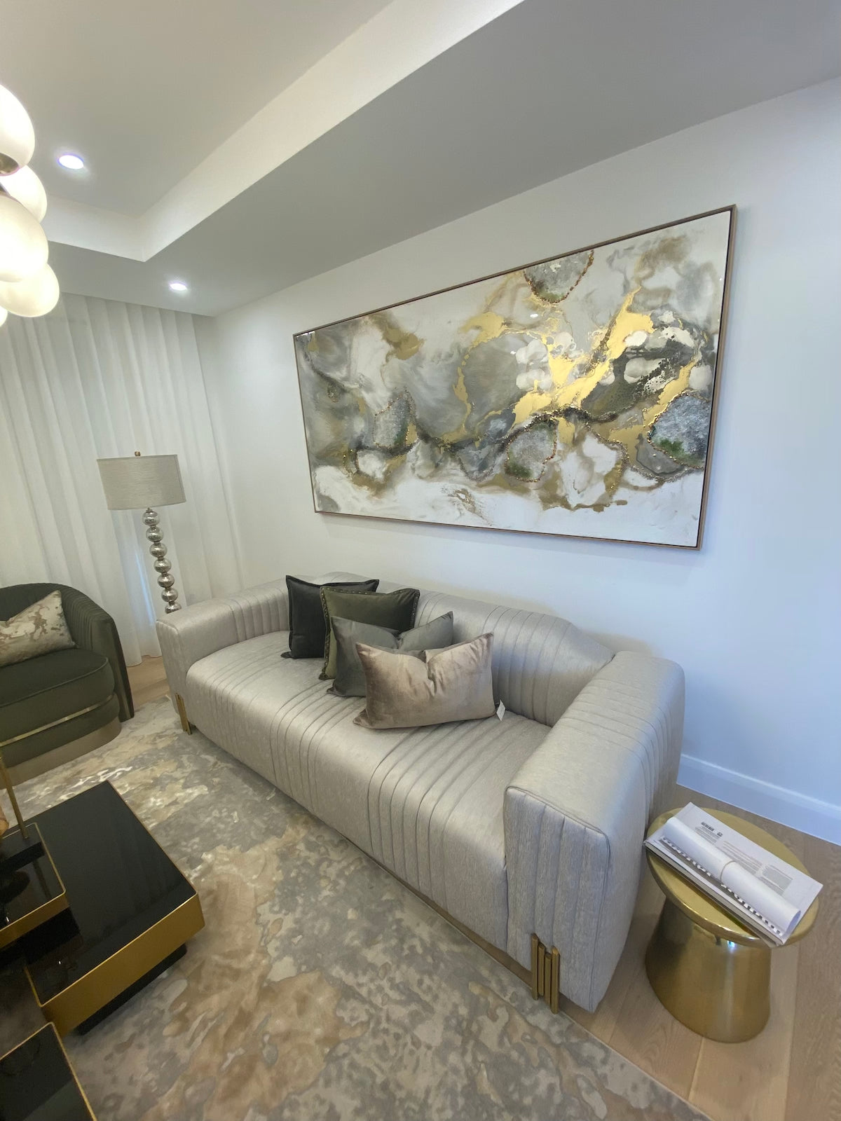 - Escape: Gold Abstract Artwork with 24k Gold Leaf Extra Large