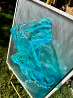 Whitsundays Blues 2  Sculptural Piece on Aluminium, Framed 35x46cm FRAMED