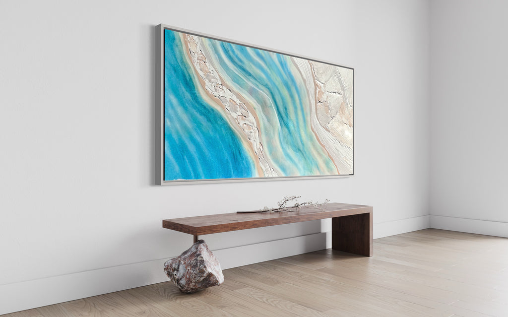 Whitehaven 90x180cm with Sand FRAMED