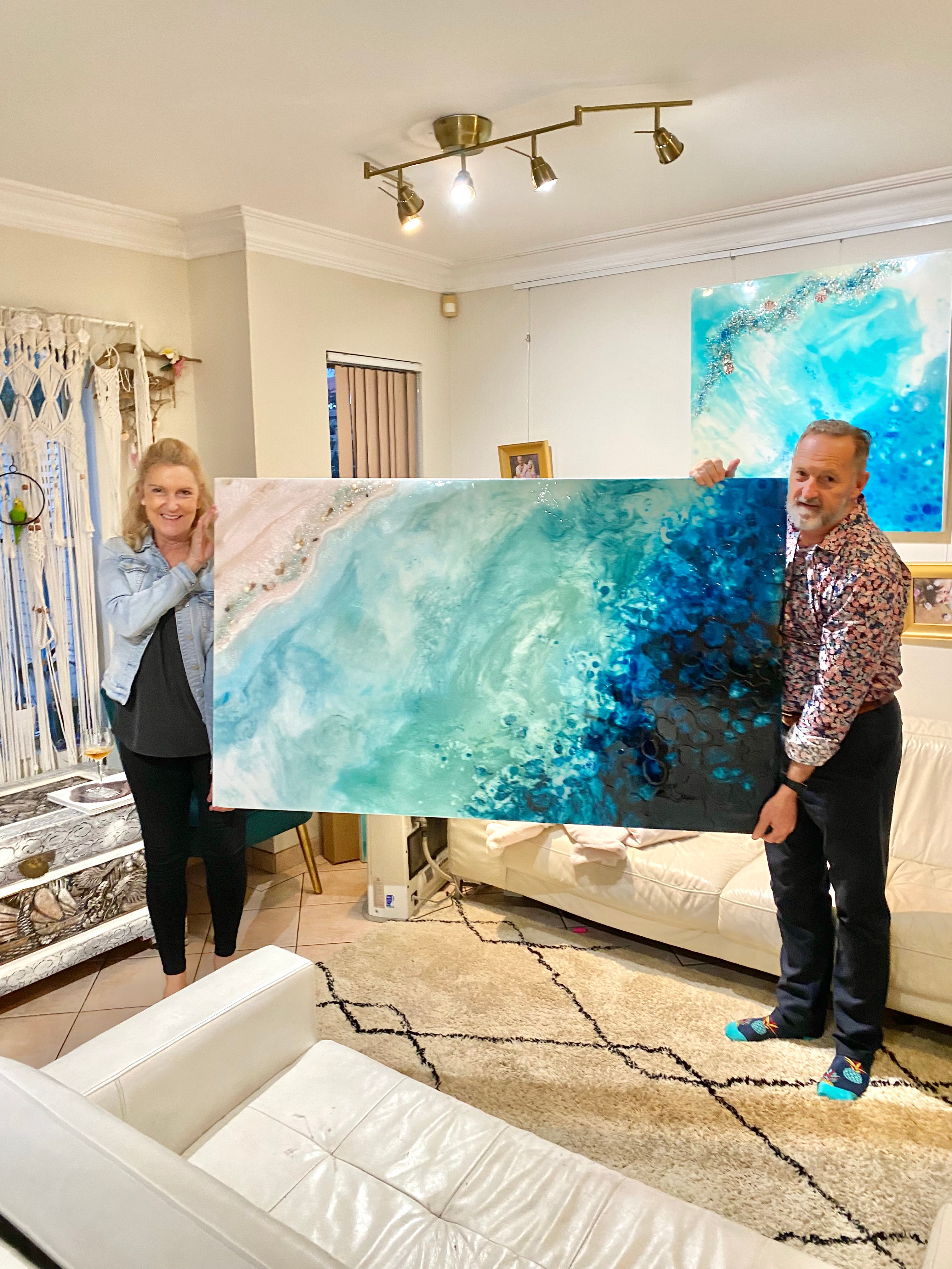 Ocean Art Painting Custom commission by australian artist Antuanelle. worldwide shipping