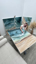 Whitsundays 1    120x90cm    Sand, Texture, Acrylic