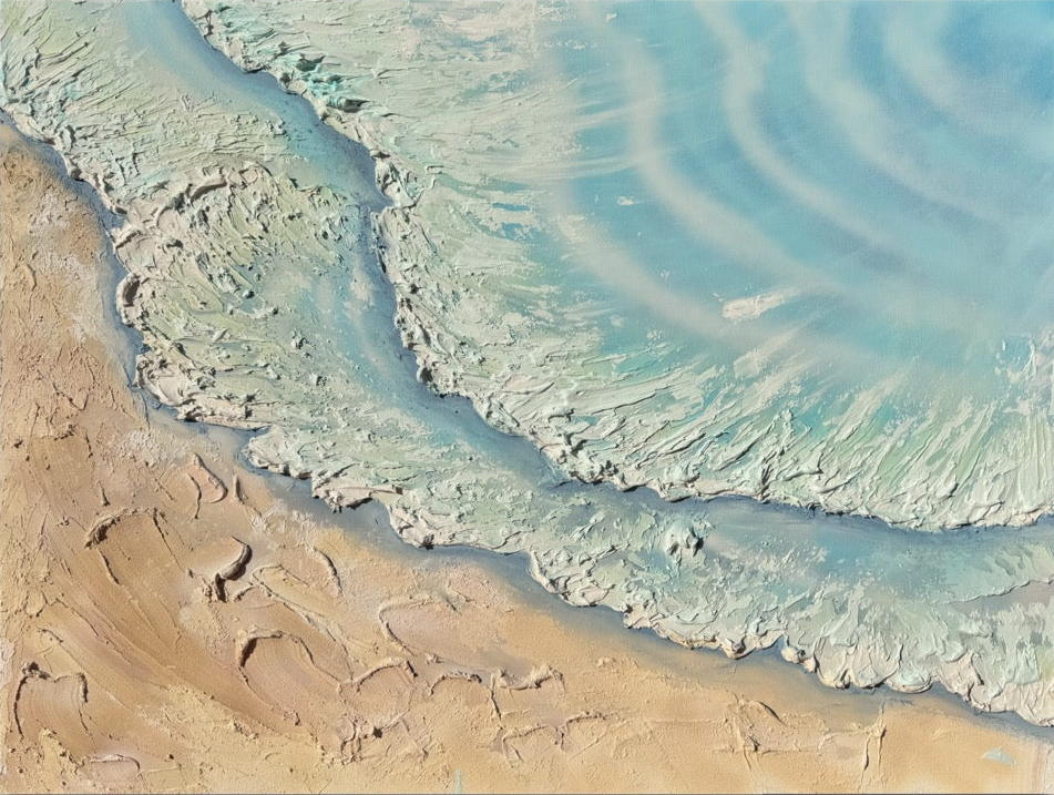Whitsundays Whitewash - Original Textured Artwork 90x120cm