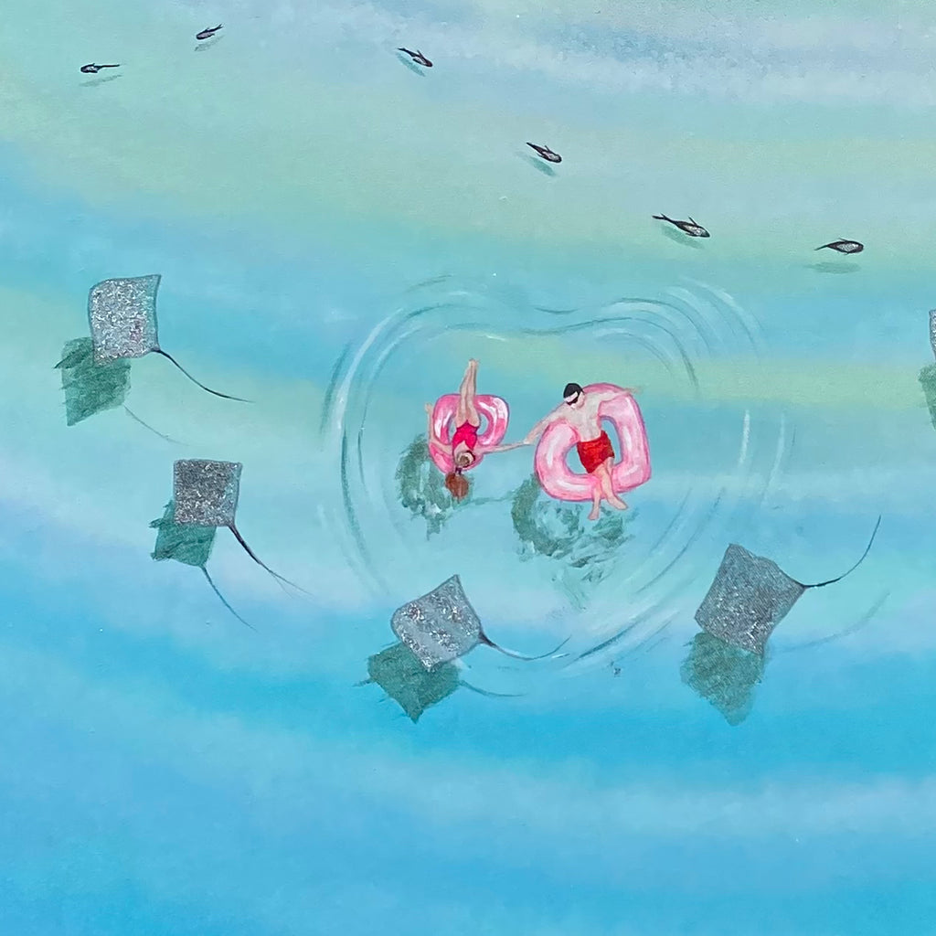 Hawaii 100x100cm. FRAMED