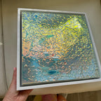 Cannes Yachts Mediterranean Sailing Boats Artwork Iridescent Whitsundays    Anchored 1 30x30cm   FRAMED 33x33cm