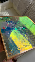 St Tropez Boats Artwork   Anchored FRAMED 30x30cm