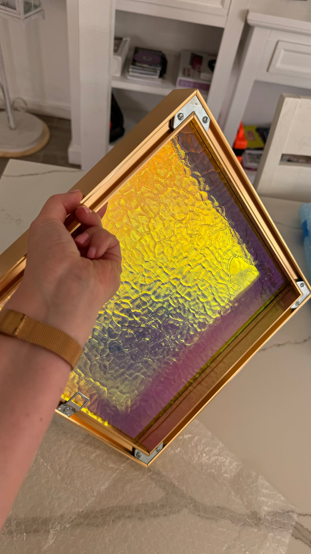 St Tropez Boats Artwork   Anchored FRAMED 30x30cm