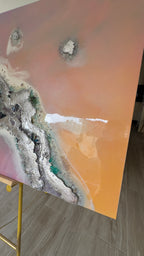 Rainbow Lucent with qua Aura Quartz crystals,Amethyst, Titanium Aura, Swarovski