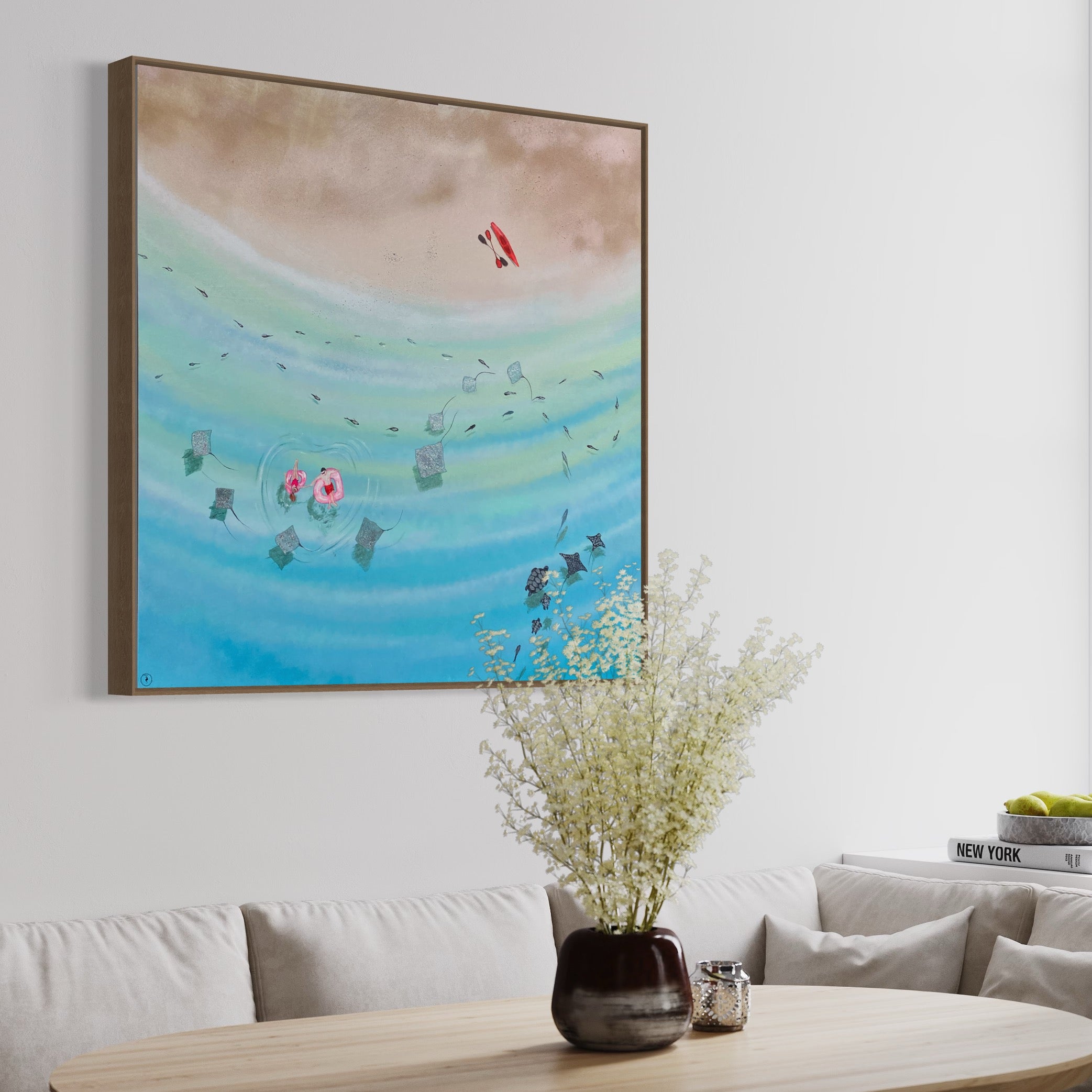 Hawaii 100x100cm. FRAMED