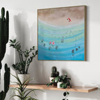 Hawaii 100x100cm. FRAMED