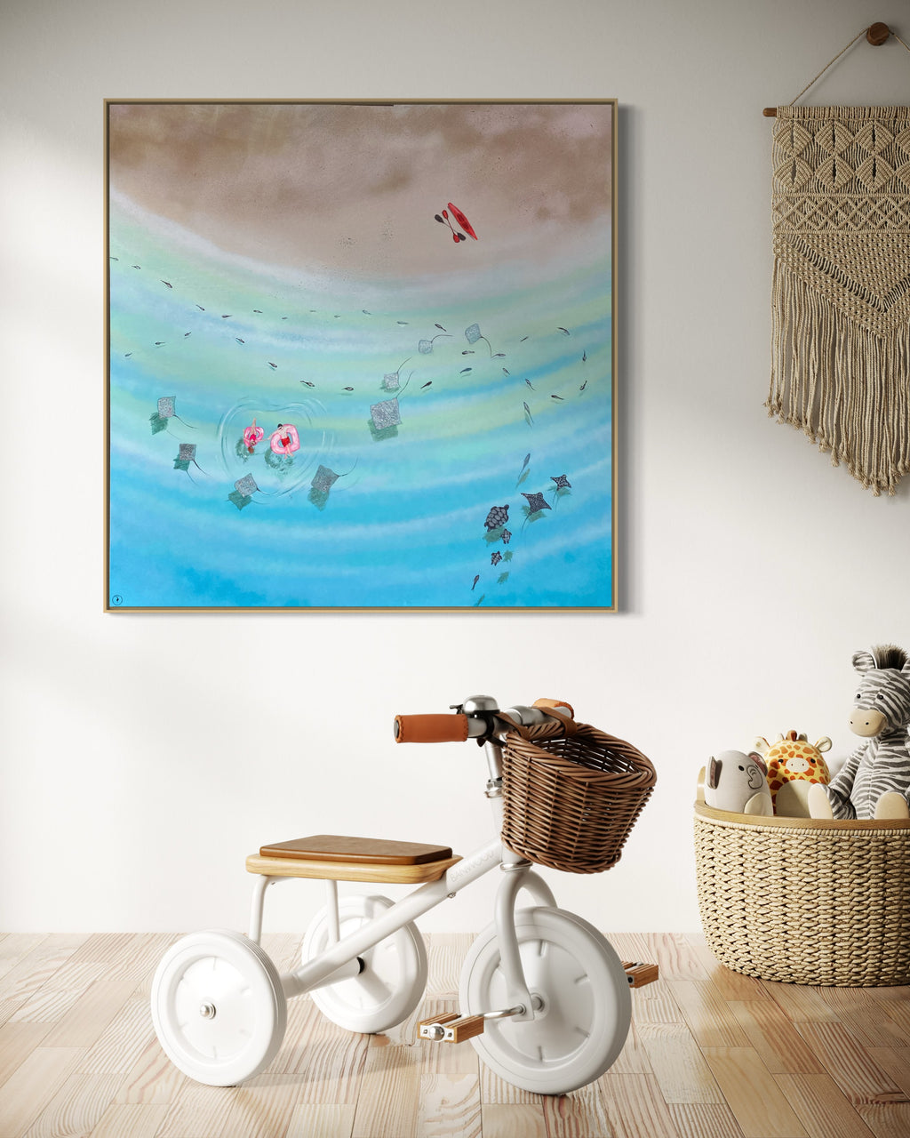 Hawaii 100x100cm. FRAMED