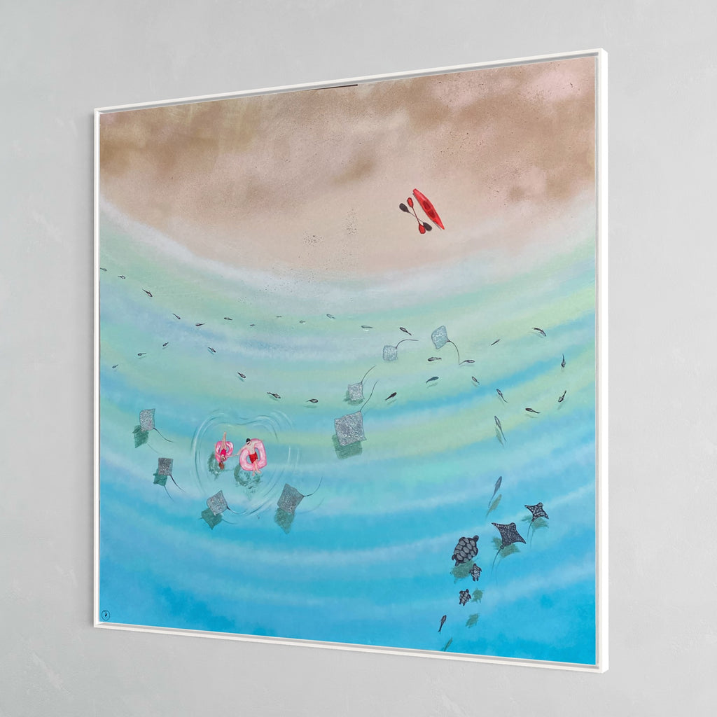 Hawaii 100x100cm. FRAMED