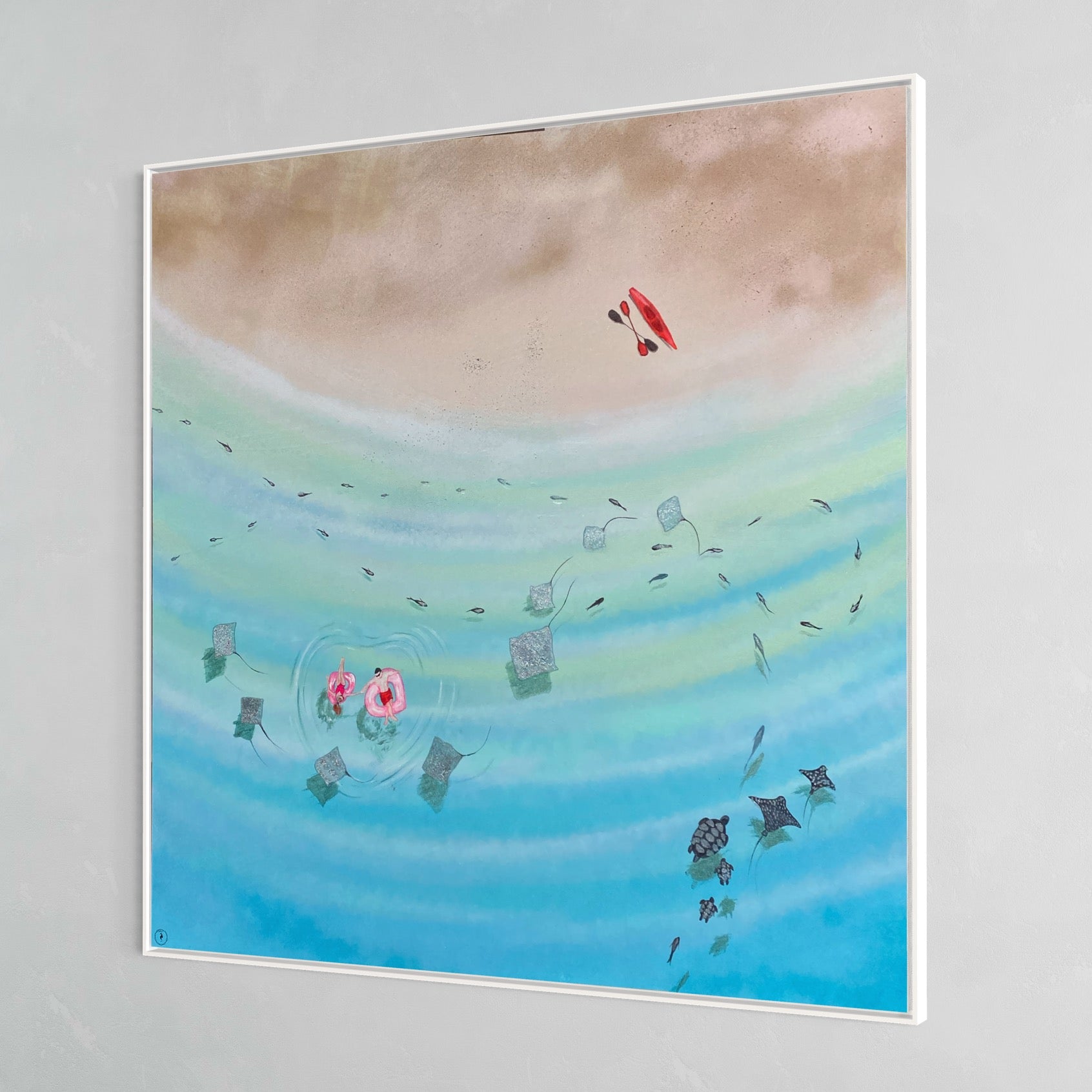 Hawaii 100x100cm. FRAMED