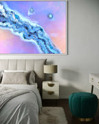 Rainbow Lucent with qua Aura Quartz crystals,Amethyst, Titanium Aura, Swarovski