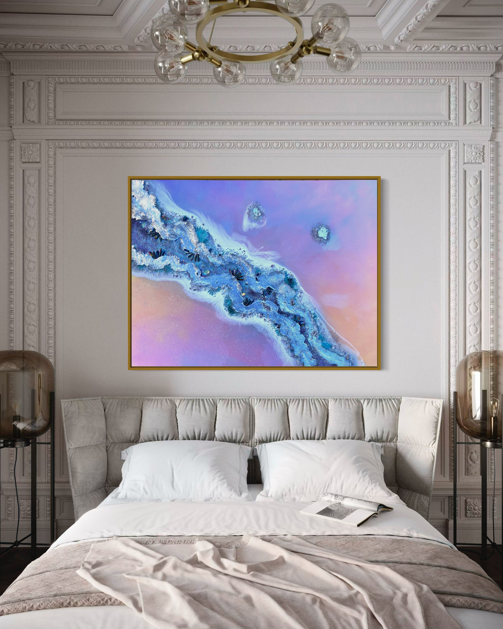 Rainbow Lucent with qua Aura Quartz crystals,Amethyst, Titanium Aura, Swarovski