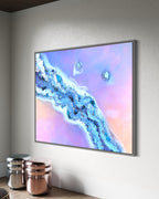 Rainbow Lucent with qua Aura Quartz crystals,Amethyst, Titanium Aura, Swarovski