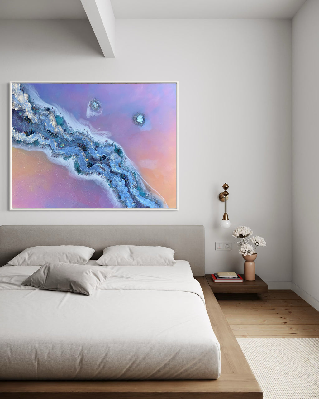 Rainbow Lucent with qua Aura Quartz crystals,Amethyst, Titanium Aura, Swarovski