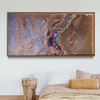 Rose Gold Crystal Reef. Copper Reflective Original Artwork