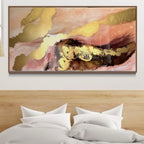 -Gold and Brown Abstract Landscape. Original Artwork