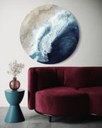MADE TO ORDER  Round Seascape Porthole Beach Circle Ocean Painting