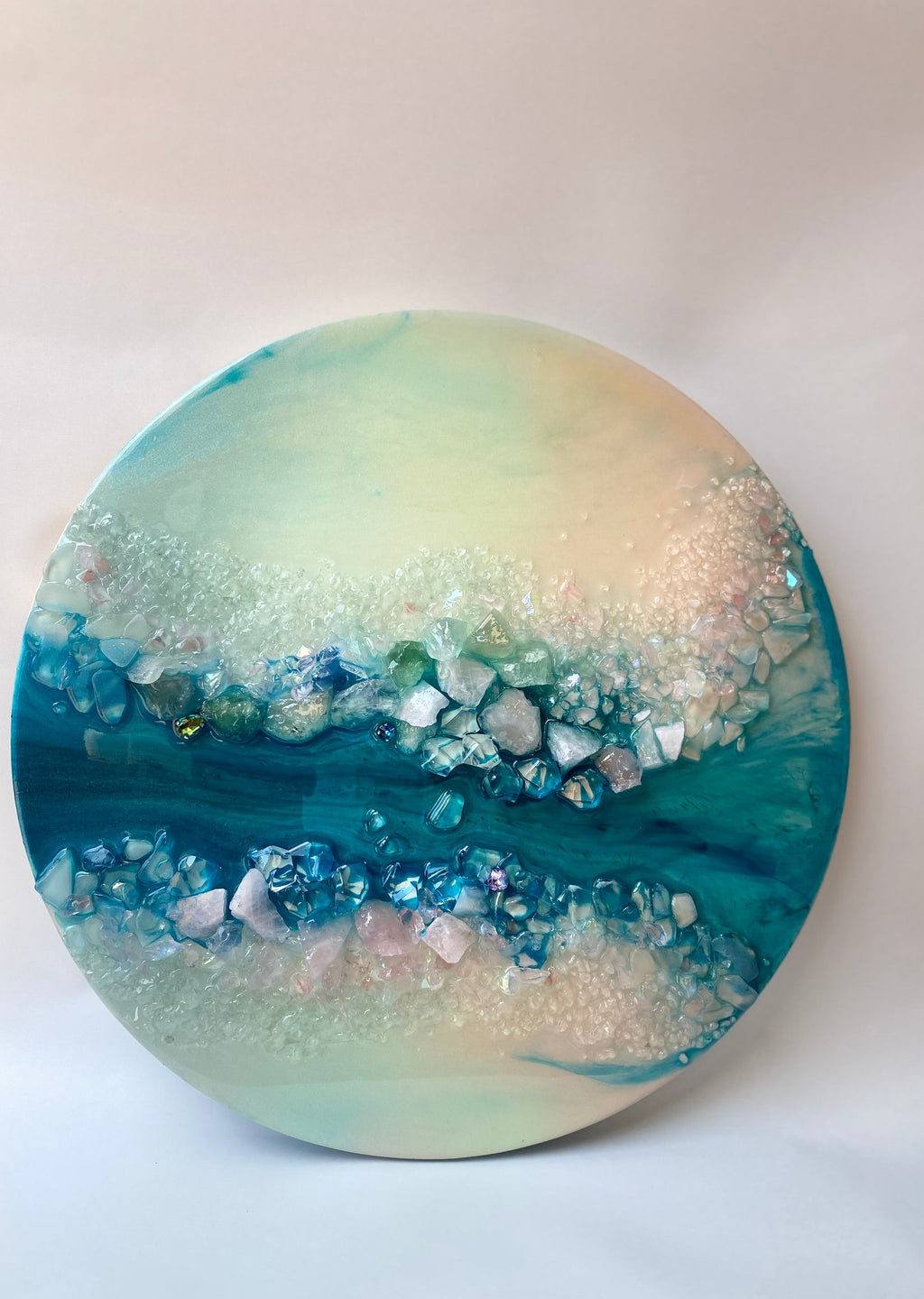 Elixir 5 with Aura. Rainbow quartz points 40cm