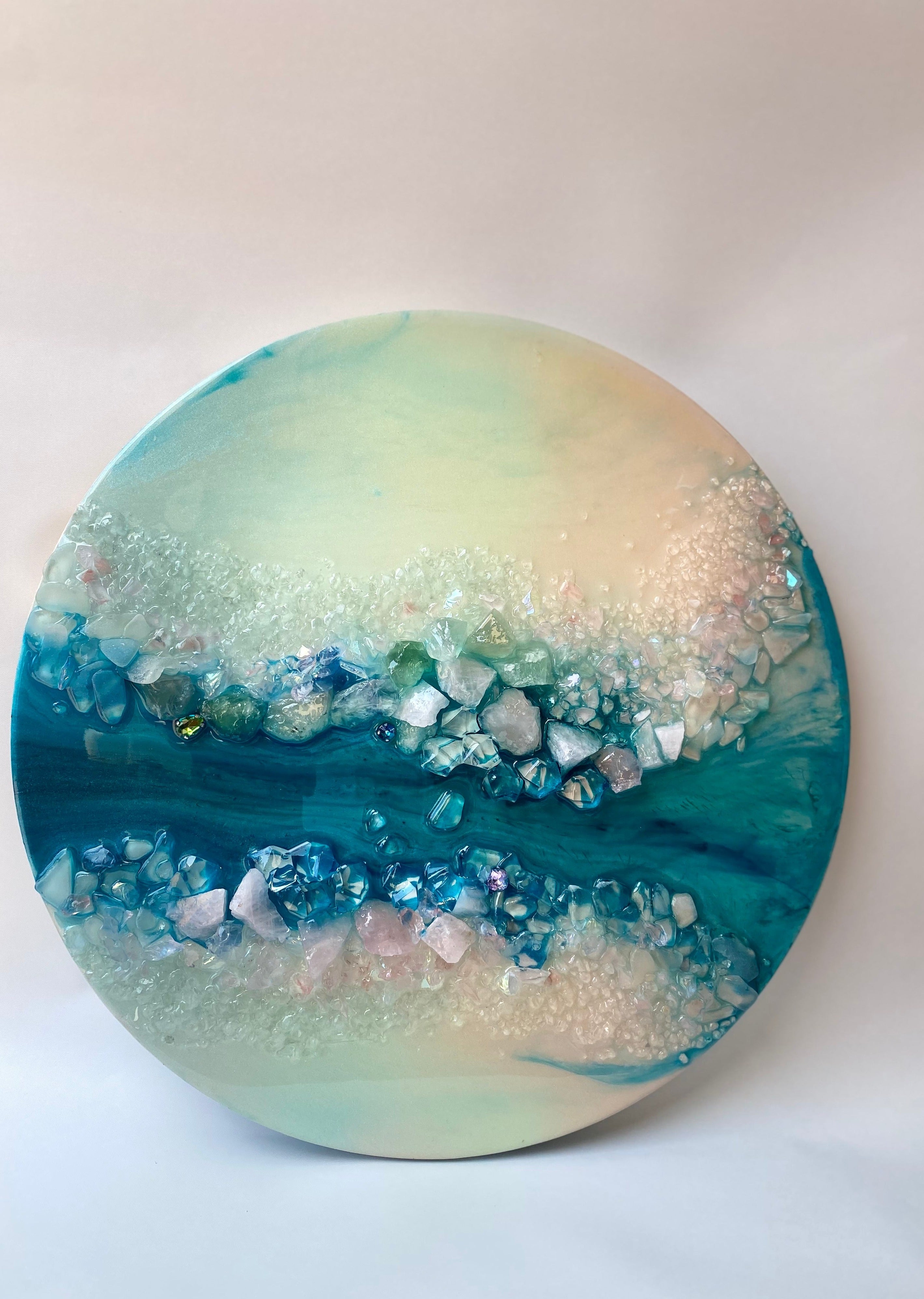 Elixir 5 with Aura. Rainbow quartz points 40cm