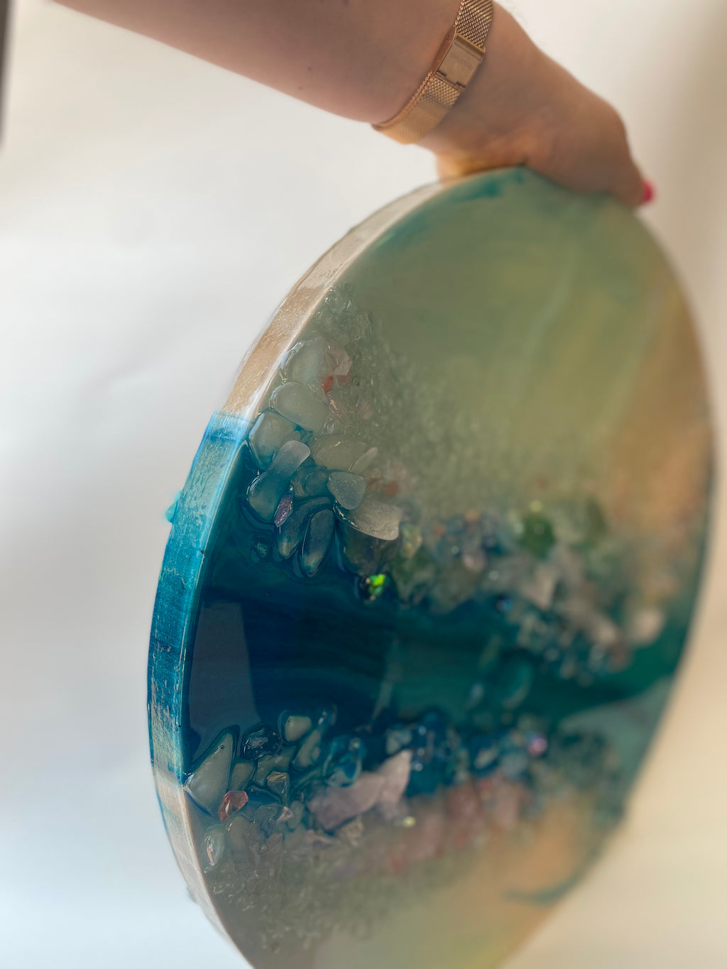 Elixir 5 with Aura. Rainbow quartz points 40cm