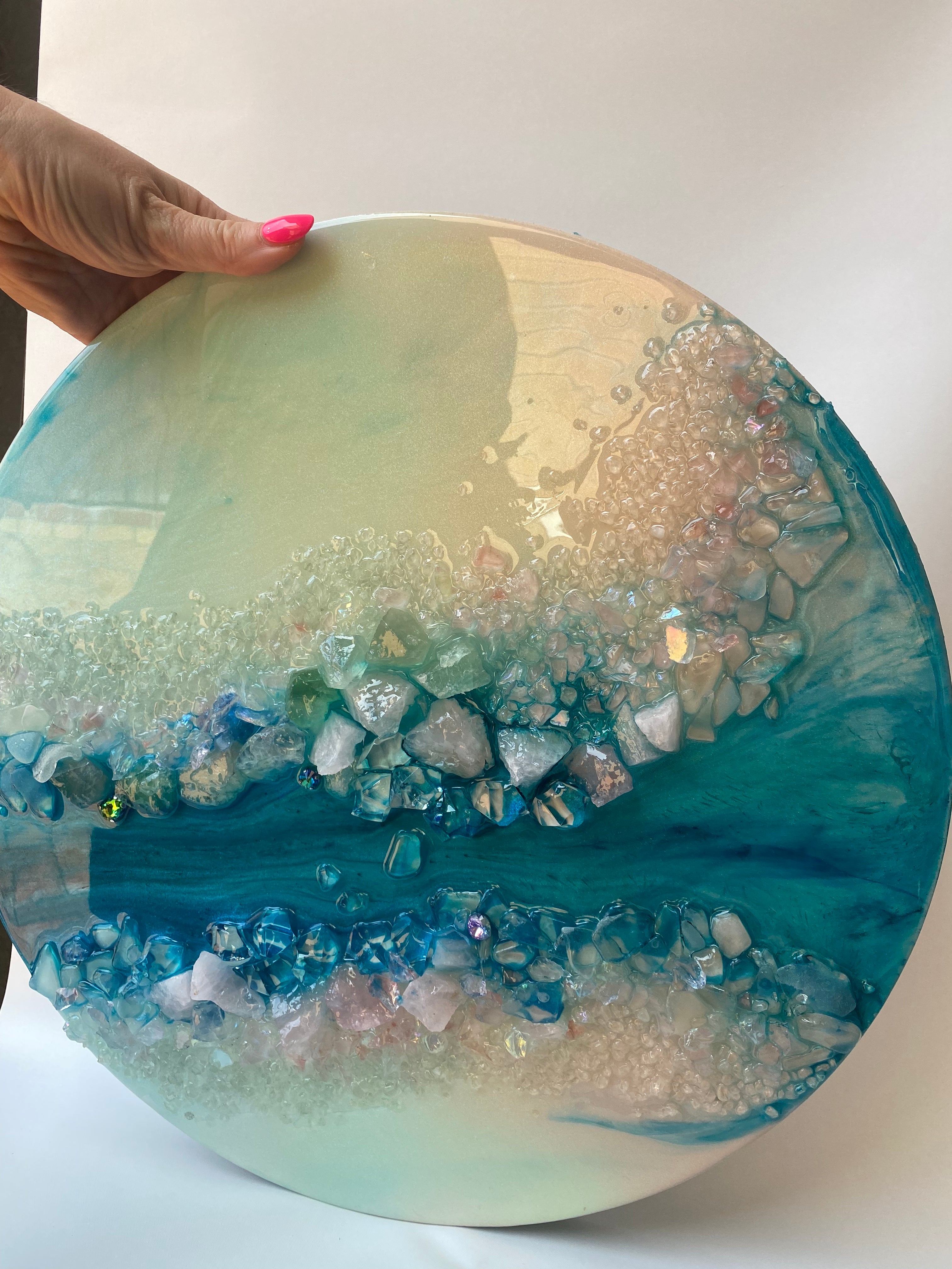 Elixir 5 with Aura. Rainbow quartz points 40cm