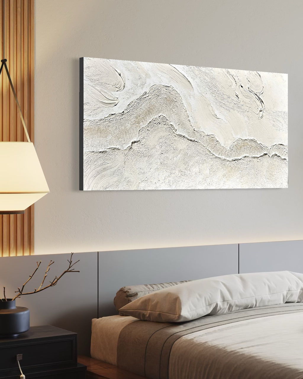 White  hills  4 75x150cm with Sand FRAMED