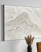 White  hills  4 75x150cm with Sand FRAMED