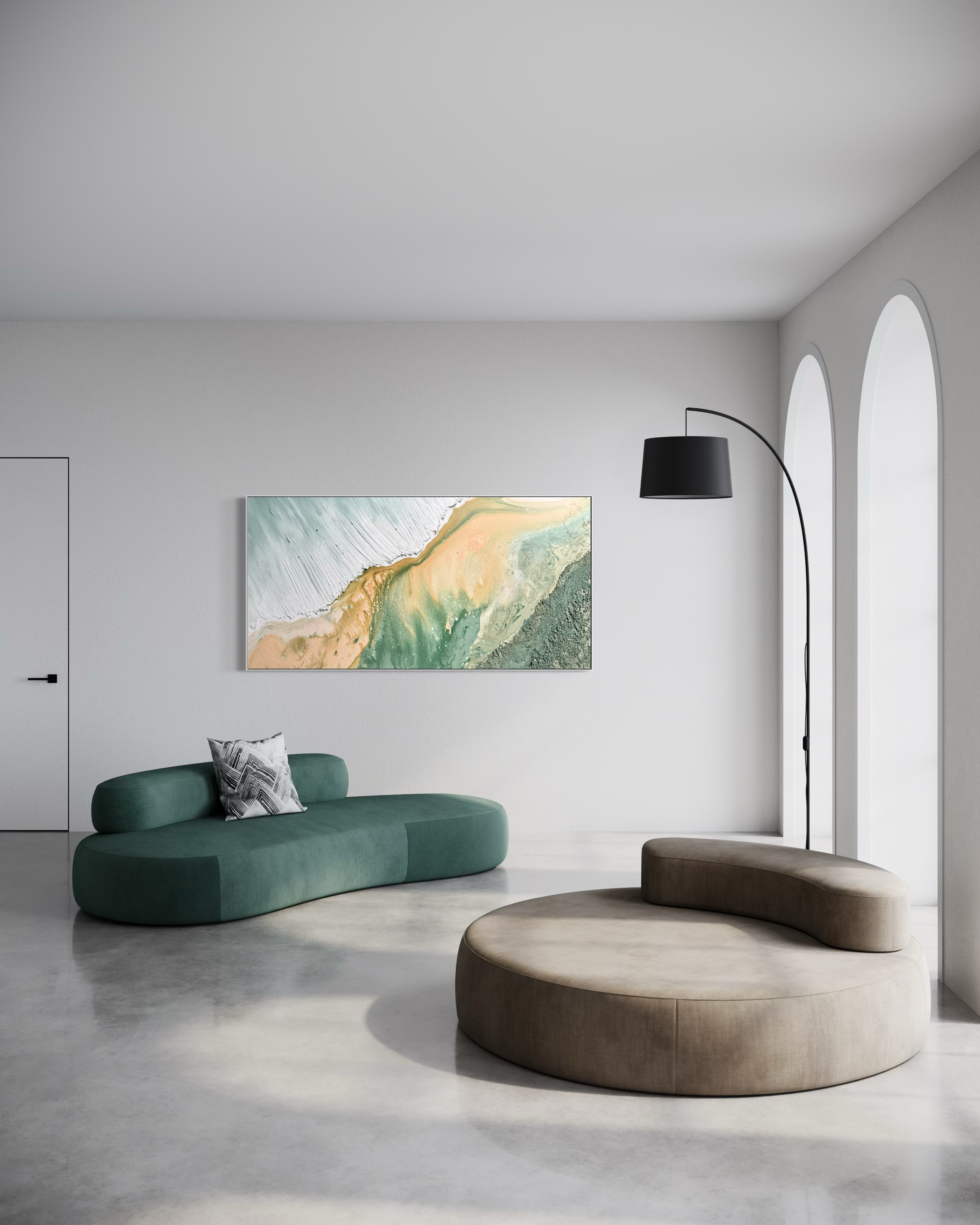 Bali Tide - Original Textured Artwork 90x180cm