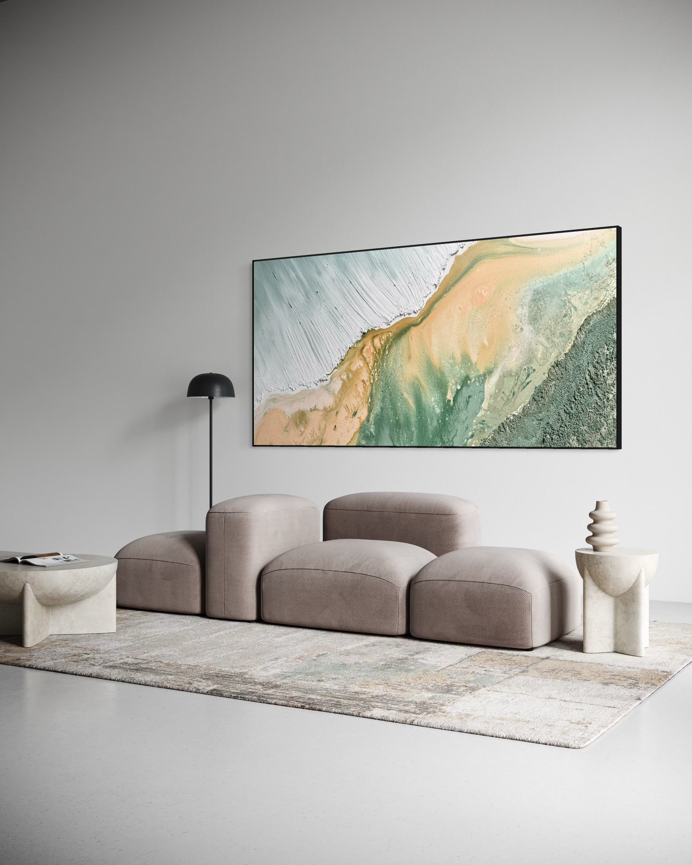 Bali Tide - Original Textured Artwork 90x180cm