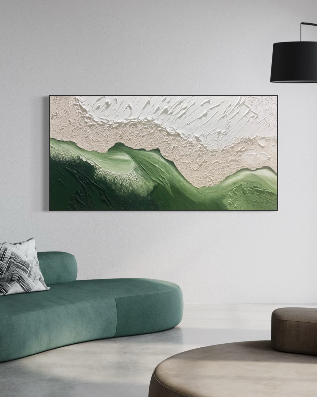 Green Boracay 90x180cm with Sand FRAMED